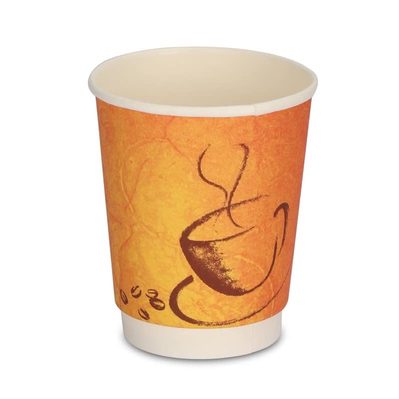 e kysa basics Hard Paper (Double Wall) Disposable Tea/Coffee Cups, 250 ml - Yellow, 25 pcs - Image 4