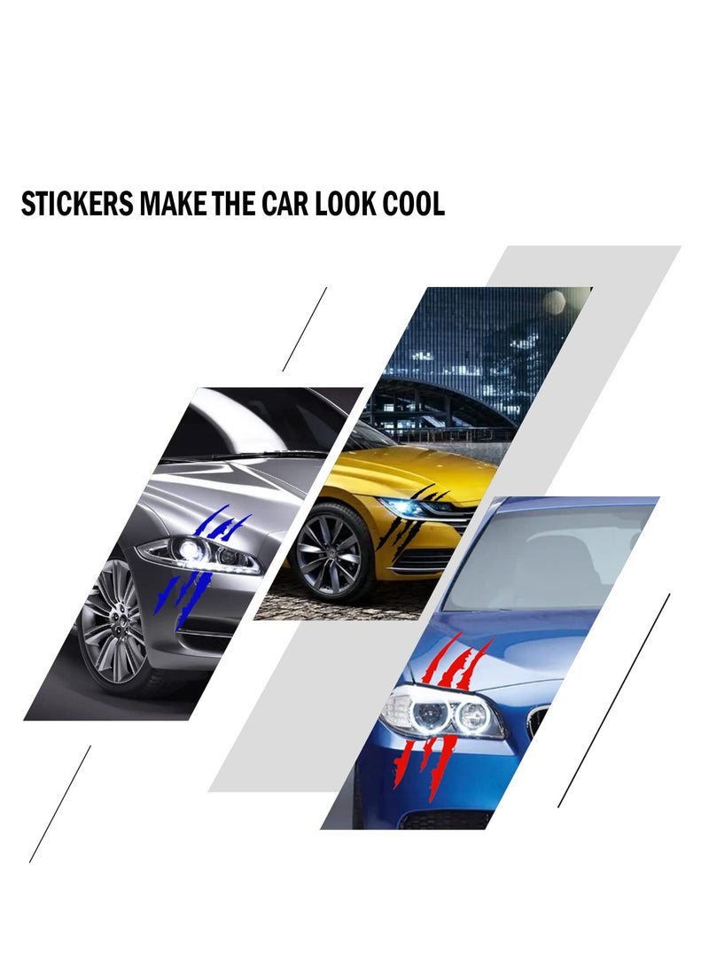 SYOSI Claw Mark Decals for Cars, 2PCS Red Headlight Car Sticker, Monster Claw Marks, Car Sticker Stripes Scratch Decal Vinyl, for Sports Cars SUV Truck Window Motorcycles ect - Image 2