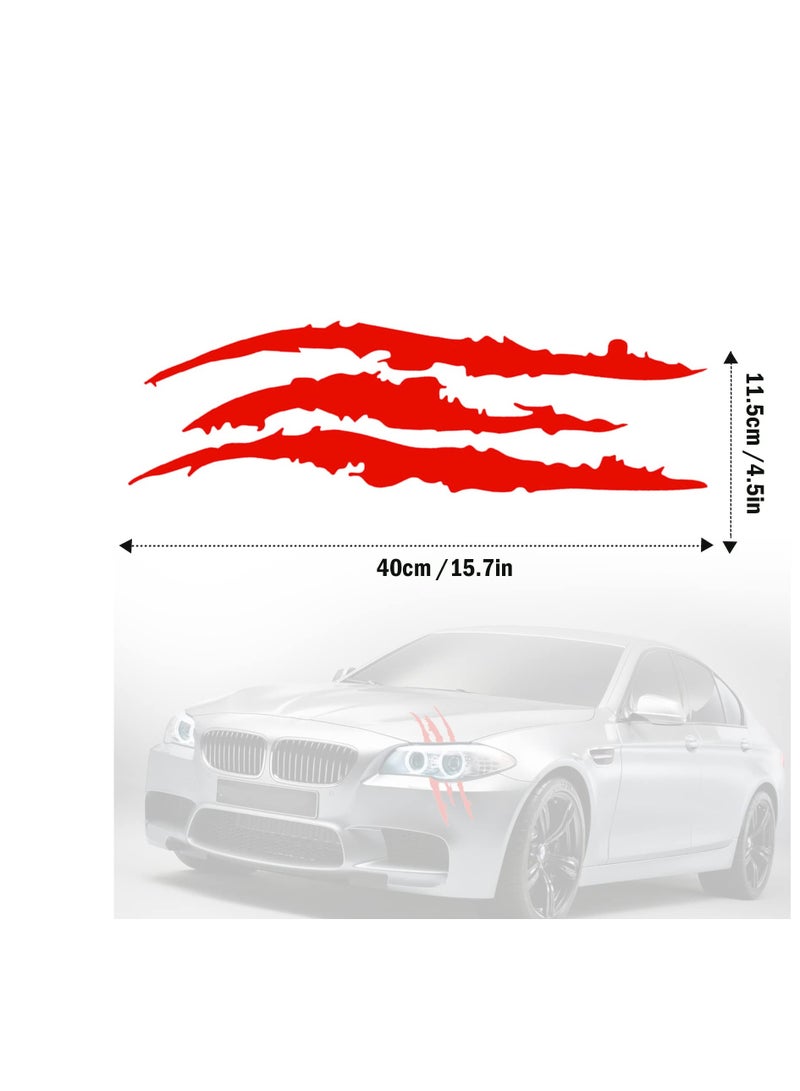 SYOSI Claw Mark Decals for Cars, 2PCS Red Headlight Car Sticker, Monster Claw Marks, Car Sticker Stripes Scratch Decal Vinyl, for Sports Cars SUV Truck Window Motorcycles ect - Image 5