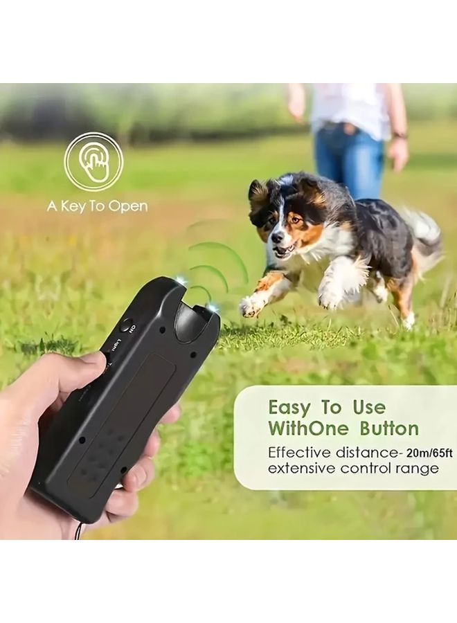 Black Handheld Ultrasonic Dog Bark Control Device Safe Effective Training Tool - Image 4