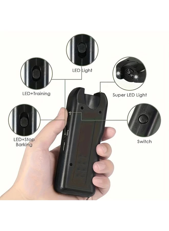 Black Handheld Ultrasonic Dog Bark Control Device Safe Effective Training Tool - Image 5