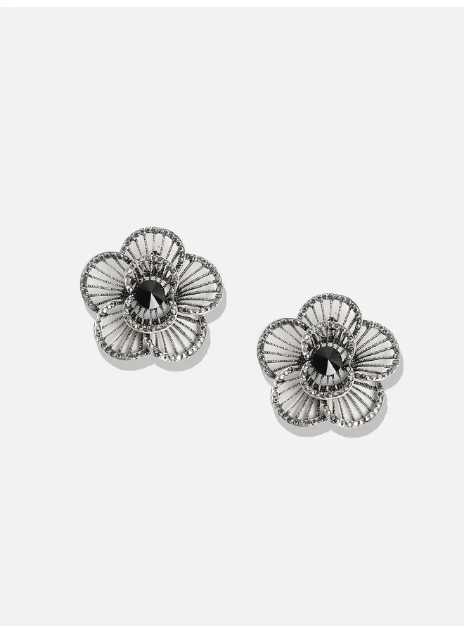 SOHI Pack Of Flower & Snowflake Artificial Stud Earring Jewellery