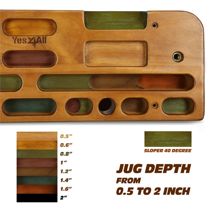 YES4ALL Climbing Fingerboard Premium - Espresso - Image 5
