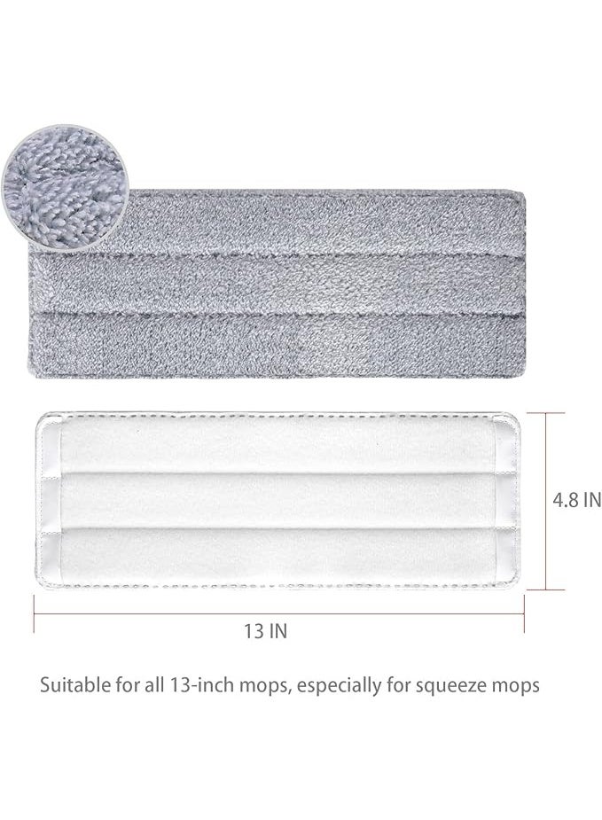 Nakhl 16PCS Microfiber Mop Pads,Washable Replacement Heads, Suitable for Most Wet/Dry Mops,  Floor Cleaning and Scrubbing - Image 2