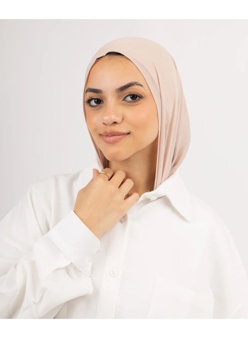 لافوال حجاب سريع اللف شيفون بيج فاتح - Image 2