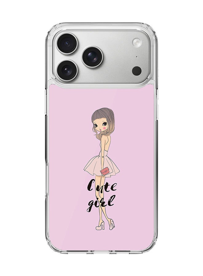 Stylizedd Classic Clear MagSafe Case for iPhone 17 Pro Max , Hybrid Soft Case Flexible Edges Anti Drop TPU PC Gel Thin Transparent Cover [ Designed for iPhone 17 Pro Max ] - Coy Cute Girl