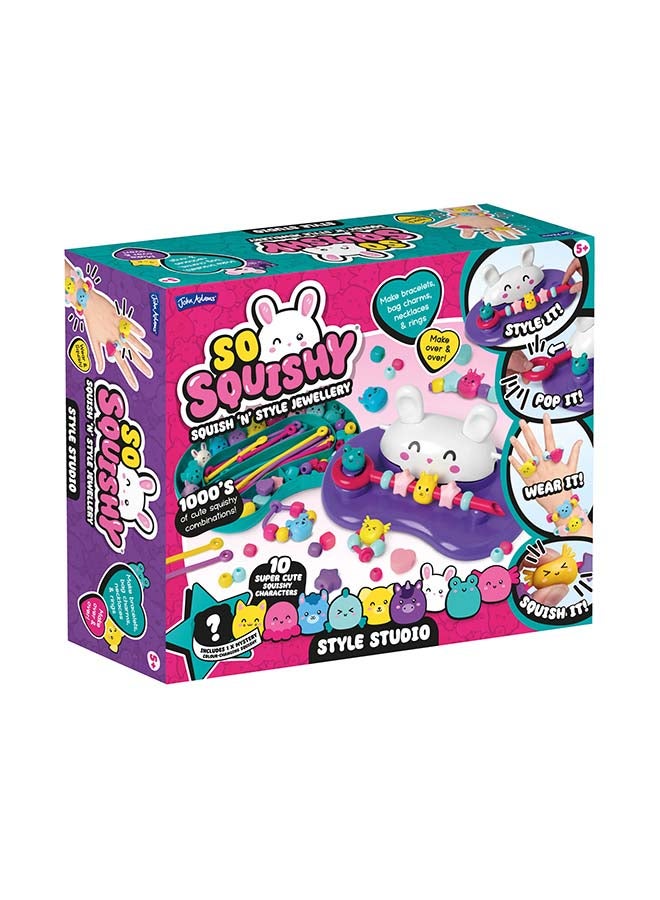 squishy So Squishy Style Studio – DIY Jewelry-Making Kit with Squishy Noodles, Beads & Charms for Girls (Age 6+) - Image 1