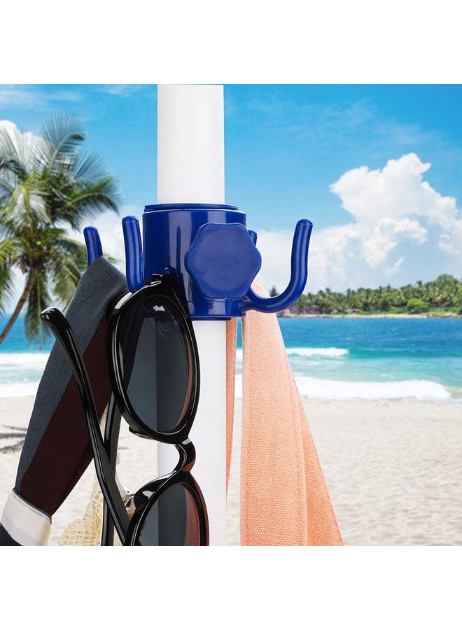 yongsheng 1Pack Beach Umbrella Hanging Hook, 4-prongs Plastic Umbrella Hook Hanging for Towels/Hats/Clothes/Camera/Sunglasses/Bags-Durable - Image 5