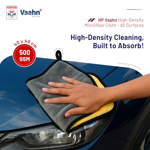 HP Vaahn Car Restoration Kit | Exterior Touch-Up Kit | Scratch Remover (100ml), All Purpose Shiner (300ml) & Microfiber Cloth (40x40 cm, 500 GSM) | Paint Restore & Shine Combo - Image 5
