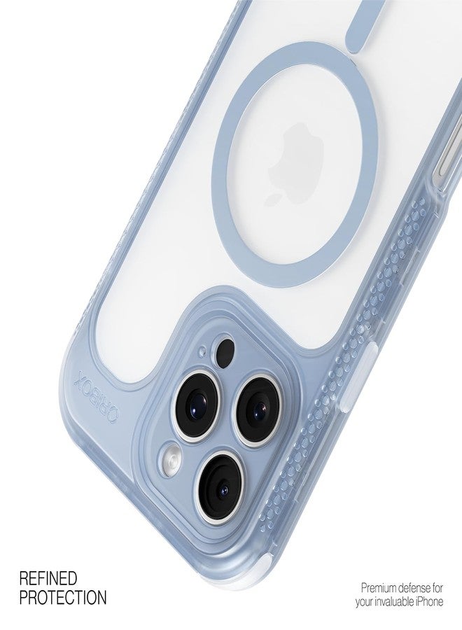 ORIbox Seralyn Series for iPhone 16 Pro Max Case - MagSafe Compatible, Triple-Layer Shockproof Protection, Crystal-Clear Back with Elegant Matte Frame(6.9", Frosted Azure) - Image 2