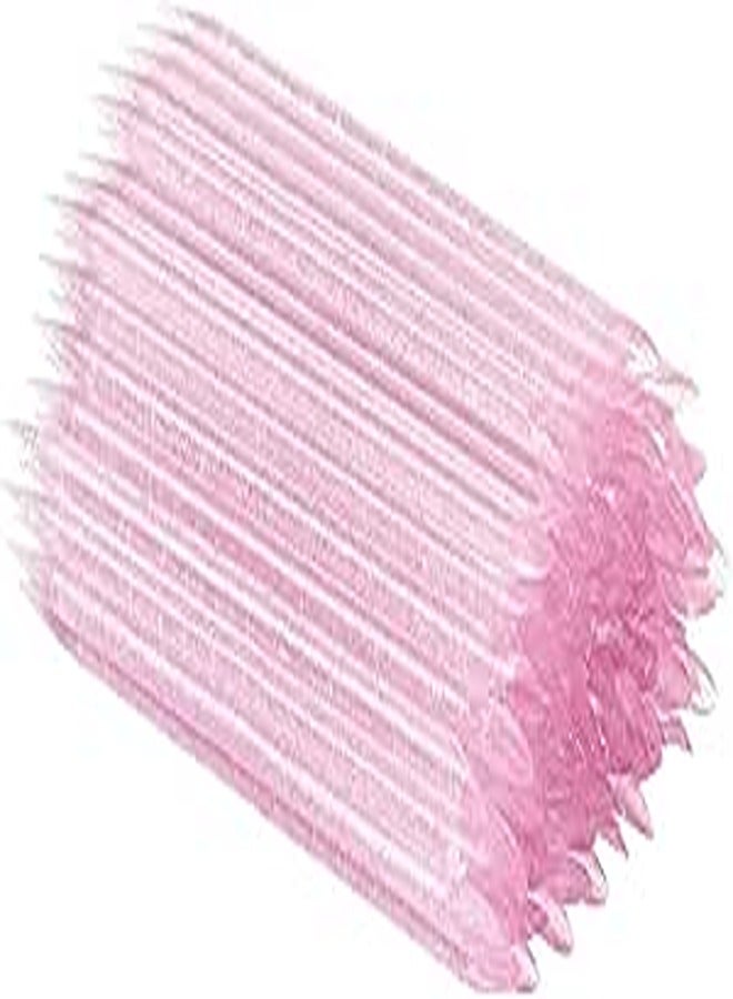 100 PCS Orange Wooden Sticks, TEOYALL Double-End Wood Cuticle Pusher Nail Art Manicure Pedicure Tools (#2 Pink)