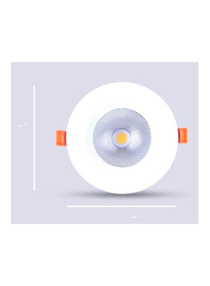 تيك لايت كشاف كوب ليد 7وات 3500K اصفر (سبوت لايت) 50 حبة - Image 3