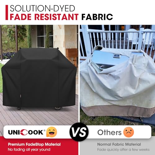 Unicook 52 Inch Grill Cover for Weber Spirit 200 and 300 Series, Gas BBQ Cover for Outdoor Grill, Heavy Duty Waterproof Fade Resistant, Compared to Weber 7106 - Image 4