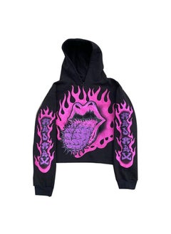 New Hiphop Green Zip Hoodie Men Urban Harajuku Anime Print Long Sleeve 20 Black Washed Old Hoodie