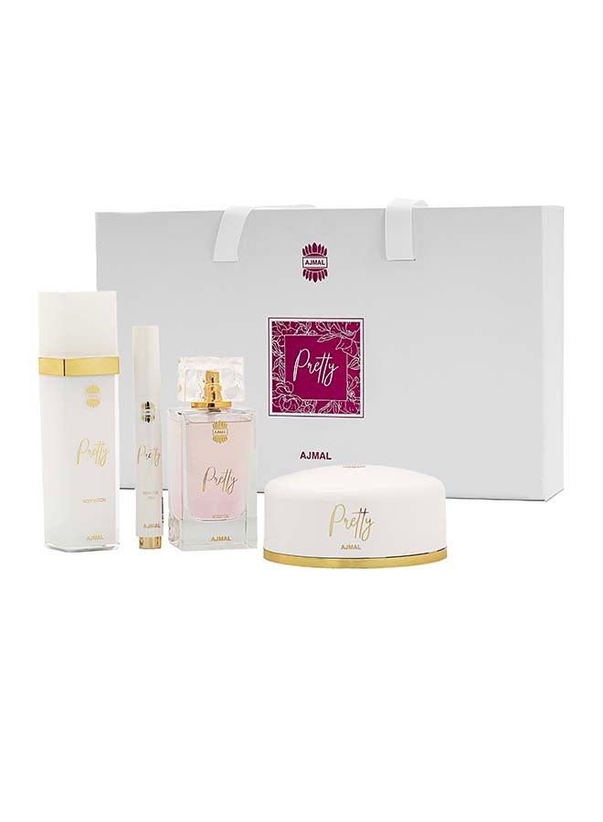 Ajmal Pretty Kit Classic Powder Body Oil Perfume Pen Body Lotion