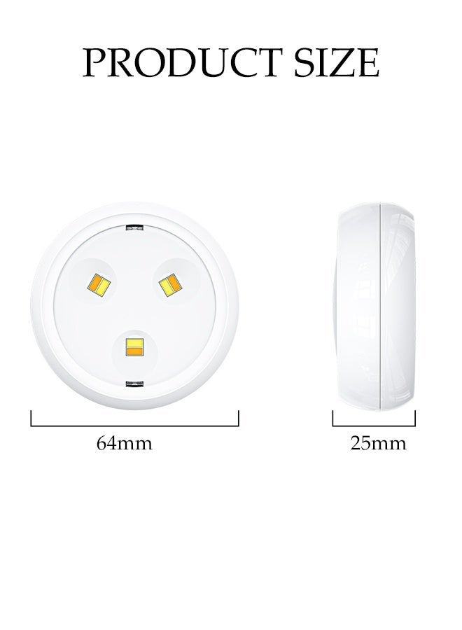 DUNISO LED Puck Lights,3 Color Light,Battery Operated Push Light Under Cabinet Light with Remote Control Dimmable Tap Lights,Suitable for Closet Kitchen and Shelf - Image 2