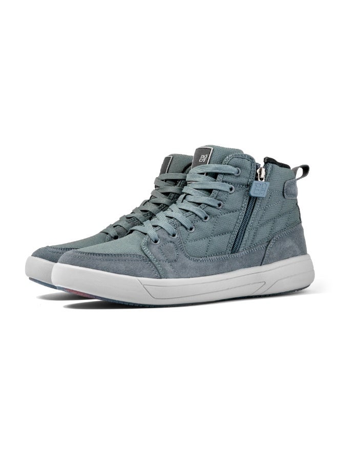 PUCA Mens Shoes with Mesh | High Ankle Boots | Micro-Fibre Outer | Light Weight | Slip Resistant | Genesis Grey - Image 2