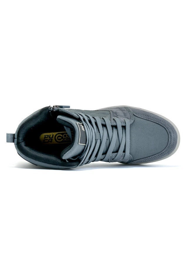 PUCA Mens Shoes with Mesh | High Ankle Boots | Micro-Fibre Outer | Light Weight | Slip Resistant | Genesis Grey - Image 5
