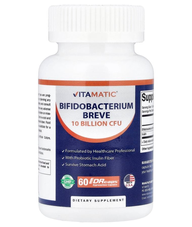 Vitamatic Bifidobacterium Breve  60 DrCaps® Hypromellose Capsules