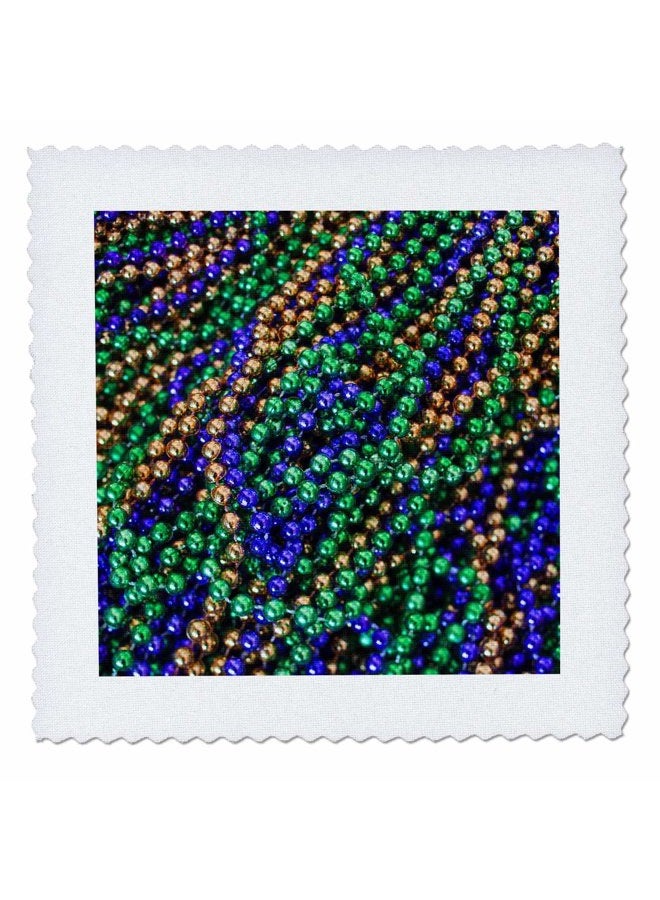 3DROSE Louisiana, New Orleans, Market, Mardi Gras beads-US19 WBI0184-Walter Bibikow-Quilt Square, 6 by 6-inch (qs_90499_2) - Image 1