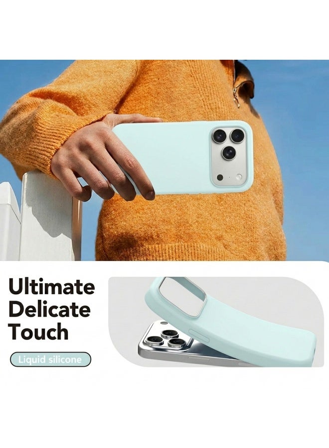 موبكوس جراب Mobcos iPhone 17 Pro باللون الأزرق السماوي وشعار Elite، مصنوع من السيليكون الفاخر، مزود بخاصية الشحن اللاسلكي المغناطيسي | ملمس ناعم كالحرير | حماية فائقة ضد الصدمات بمعايير عسكرية | توافق مغناطيسي قوي | غطاء أنيق وفاخر - Image 3