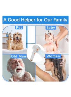 OUYoo OUYoo High Pressure Handheld Shower Head with Cotton Filter, 4 Modes Water Saving Filter, Pause Switch, Luxury Blue Showerhead for Healthier Bathing Experience.（Blue）  - Image 5