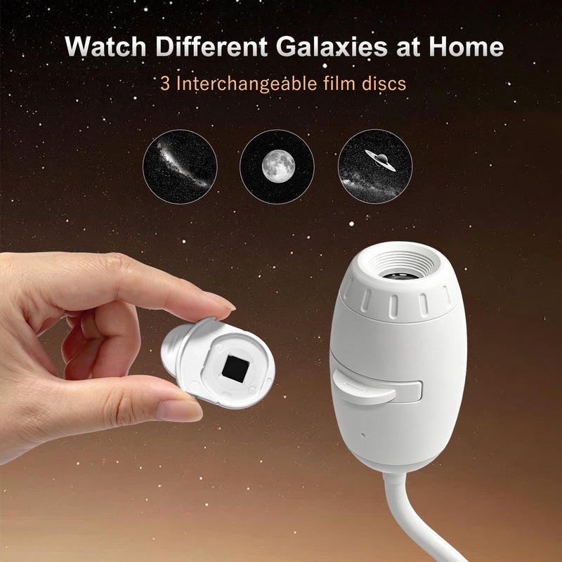 2 in 1 USB Galaxy Star Projector Light with 3 Projection Films,Adjustable Focus,Ambient Night Lights for Room/Car Roof, 360° Adjustable Car Interior Atmosphere Projection Lamp - Image 4