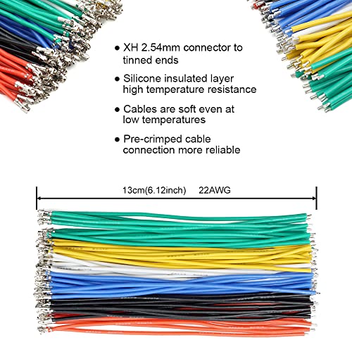 elechawk 2.54mm XH Connector Socket Kit with pre-Crimped Cable Wire 2/3/4/5/6/7 Pin Housing JST Adapter Cable Male and Female Compatible with JST-XH Connector (Connector&Socket) - Image 3