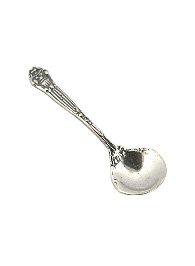 APOLEEA 925 Sterling Silver Small Salt Spoon - Premium Quality 2.1" Regal Spoon - Beautiful Flower Designed Handle - Gift for Culinary Enthusiasts - Image 5