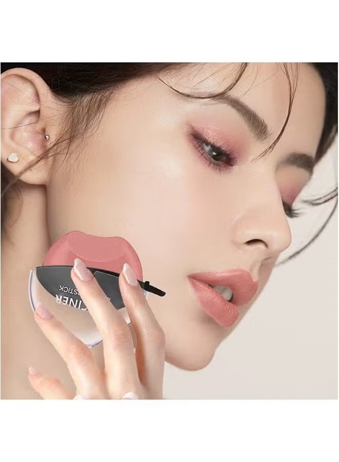 فينسينر أحمر شفاه Lazy Velvet Matte على شكل أحمر شفاه ، سهل التطبيق ، أحمر شفاه غير لامع طويل الأمد وغير لامع غير لامع عارية # 01 - Image 2