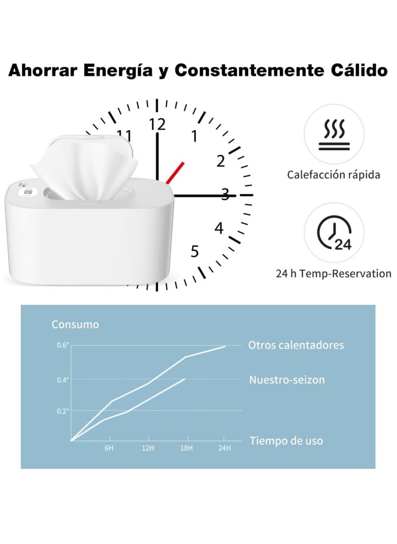 Wipes Warmer, Adjustable Wipes Warmer with Digital Display
