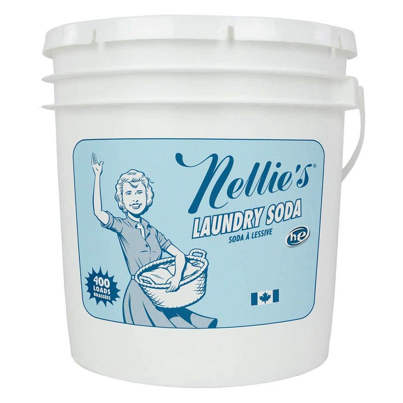 Nellie's Nellies Laundry Soda Concentrated Laundry Detergent Powder Bulk 400 Loads EcoFriendly Biodegradable Vegan Hypoallergenic FragranceFree and NonToxic Formula