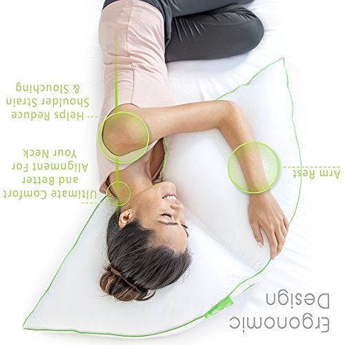 Sleep Yoga 2-Pack Pillow Cover Case Side Sleeper Pillow (Gray) - Image 3