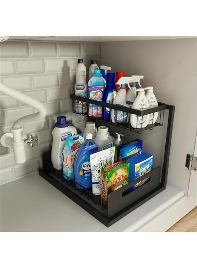 HOOKOR Under Sink Organizers and Storage, Under Sink Organizer, Kitchen Cabinet Organizer, Bathroom Cabinet Organizer, Under Kitchen Sink Organizers and Storage, Under the Sink Organizer - Image 1
