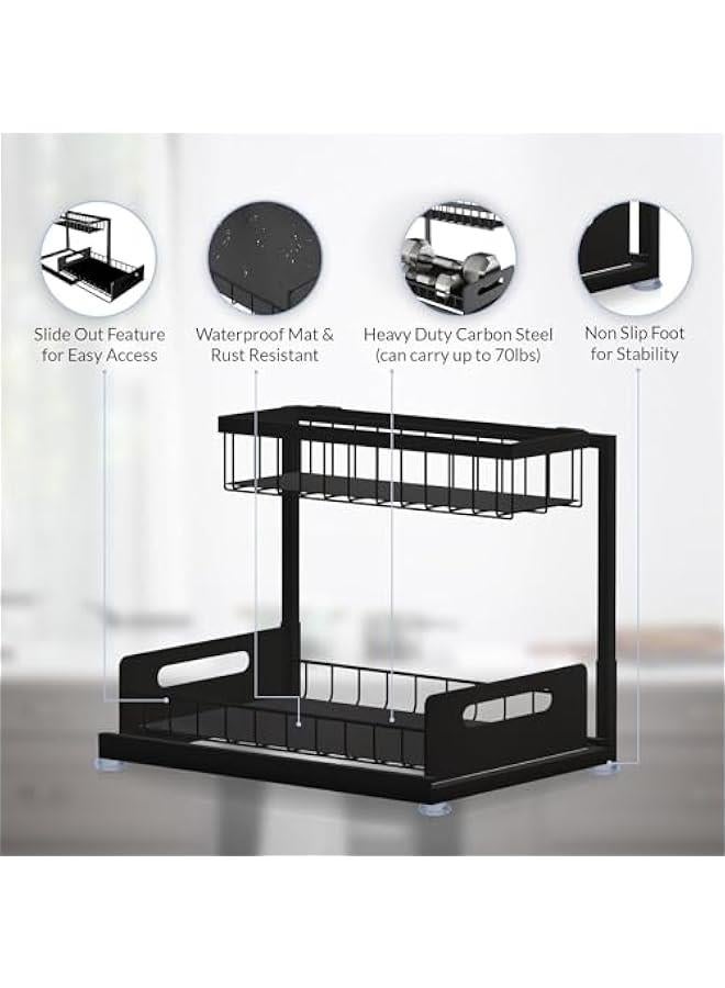 HOOKOR Under Sink Organizers and Storage, Under Sink Organizer, Kitchen Cabinet Organizer, Bathroom Cabinet Organizer, Under Kitchen Sink Organizers and Storage, Under the Sink Organizer - Image 3