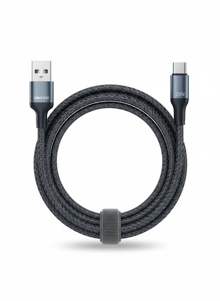 سيندم كابل شحن سريع بقوة 200 واط – متين ويدعم الشحن السريع ونقل البيانات متوافق معType-C - Image 1
