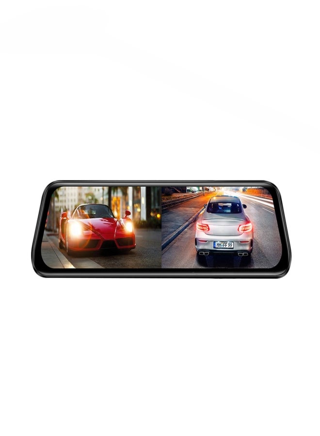AZDOME AR09 Car Recorder WiFi 9.66‘’ HD 2160P Dual Lens 150 Degree Wide Angle/Night Vision/G Sensor/Loop Recording/Streaming Full Screen Touch Smart Car DVR Support Car and Truck Mirror - Image 2