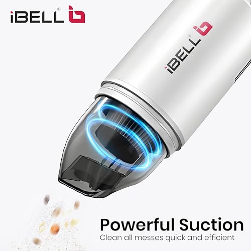 IBELL Cordless Car Vacuum Cleaner, 7KPa Suction Power, Portable Handheld Vacuum for Car & Home, HEPA Filter, Brush Head, Rechargeable (Model: Airforce) - Image 2