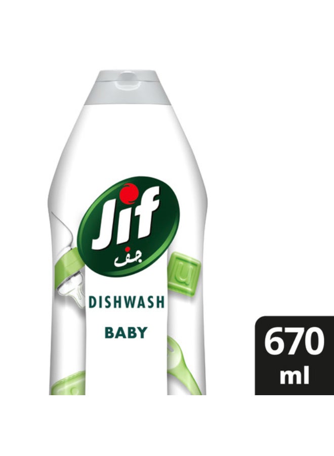 Jif Baby Dishwashing Liquid, Aloe Vera & Mineral Salt, Suitable For Cleaning Children'S Dishes, 670 Ml - Image 1