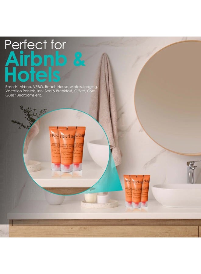 world amenities Nectar Hand & Body Lotion | 50 Count, 1 oz | Sweet Orange Blossom, Mini Travel Size Toiletries (100% Recyclable Tube with Flip Top Cap) Hotel Amenities, Airbnb Rentals, Suitable for All Skin Types - Image 4
