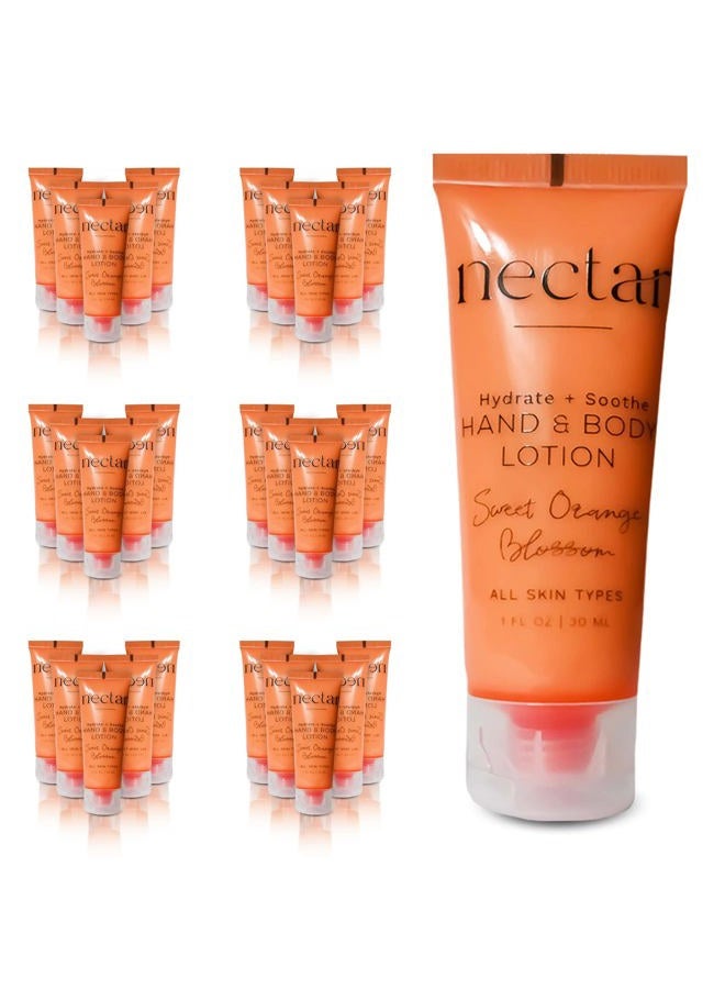 world amenities Nectar Hand & Body Lotion | 50 Count, 1 oz | Sweet Orange Blossom, Mini Travel Size Toiletries (100% Recyclable Tube with Flip Top Cap) Hotel Amenities, Airbnb Rentals, Suitable for All Skin Types - Image 1