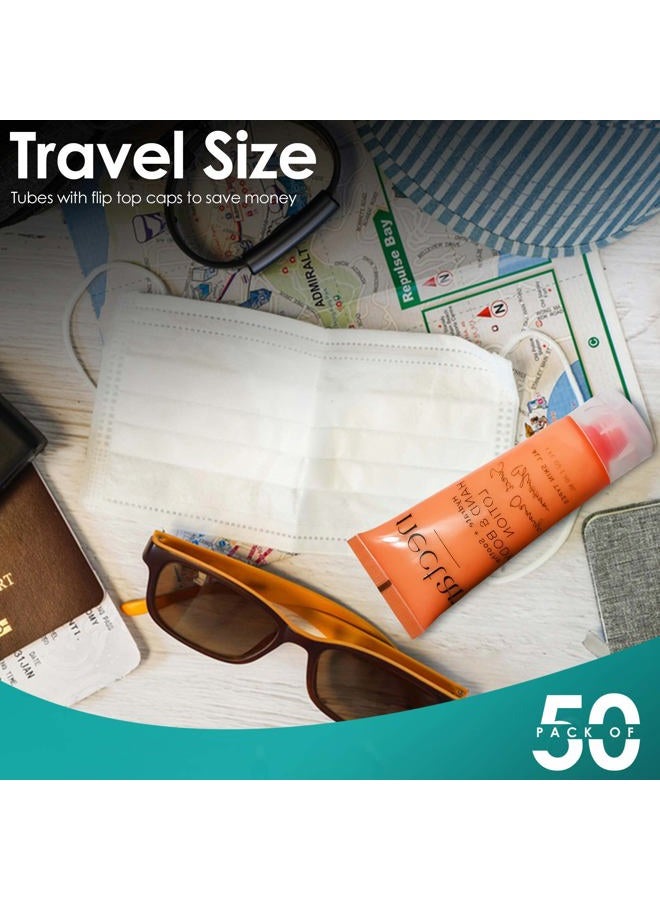 world amenities Nectar Hand & Body Lotion | 50 Count, 1 oz | Sweet Orange Blossom, Mini Travel Size Toiletries (100% Recyclable Tube with Flip Top Cap) Hotel Amenities, Airbnb Rentals, Suitable for All Skin Types - Image 3