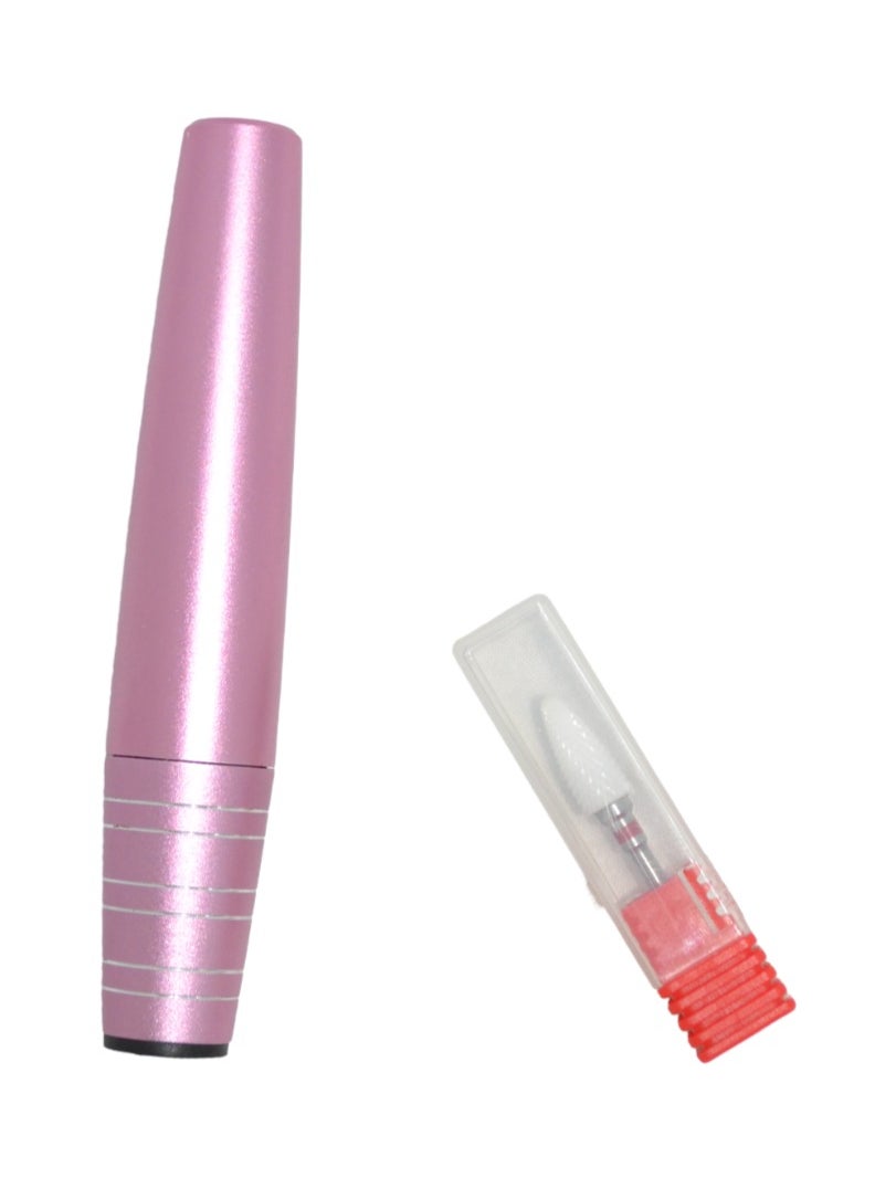 globalstar Globalstar Electric Nail Drill Pen Shape File Grinder Portable - Professional Manicure Pedicure Tool for Salon Quality Nails at Home, Pink  - Image 2
