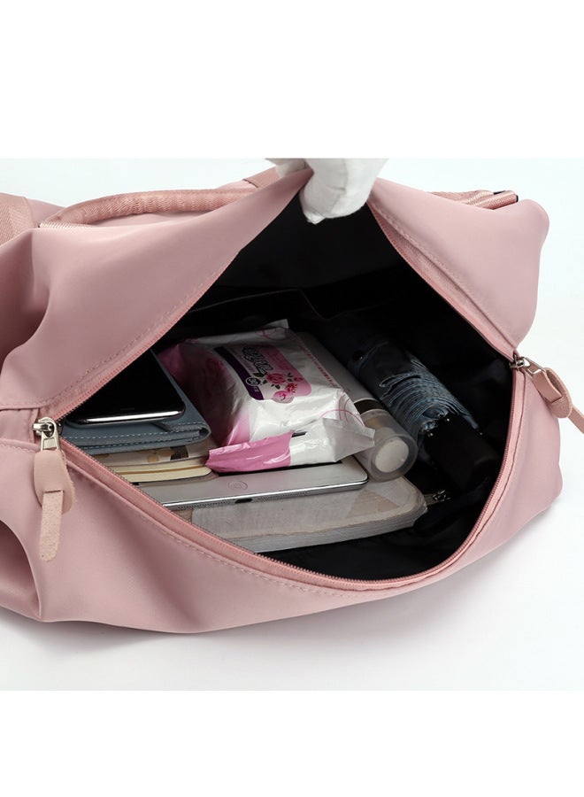 Nylon Women's Bag Travel Big Bag 2022 OxFord Cloth Middle-aged Mother Bag Canvas Shoulder Crossbody Handbag-Color:Pink 8626 Waterproof OxFord Cloth Bag  - Image 4