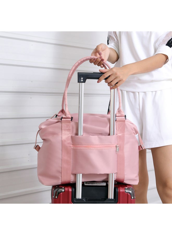 Nylon Women's Bag Travel Big Bag 2022 OxFord Cloth Middle-aged Mother Bag Canvas Shoulder Crossbody Handbag-Color:Pink 8626 Waterproof OxFord Cloth Bag  - Image 2