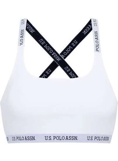U.S. Polo Assn. BASE. Polo Assn. Women's White Cross Strap Bustier 66117