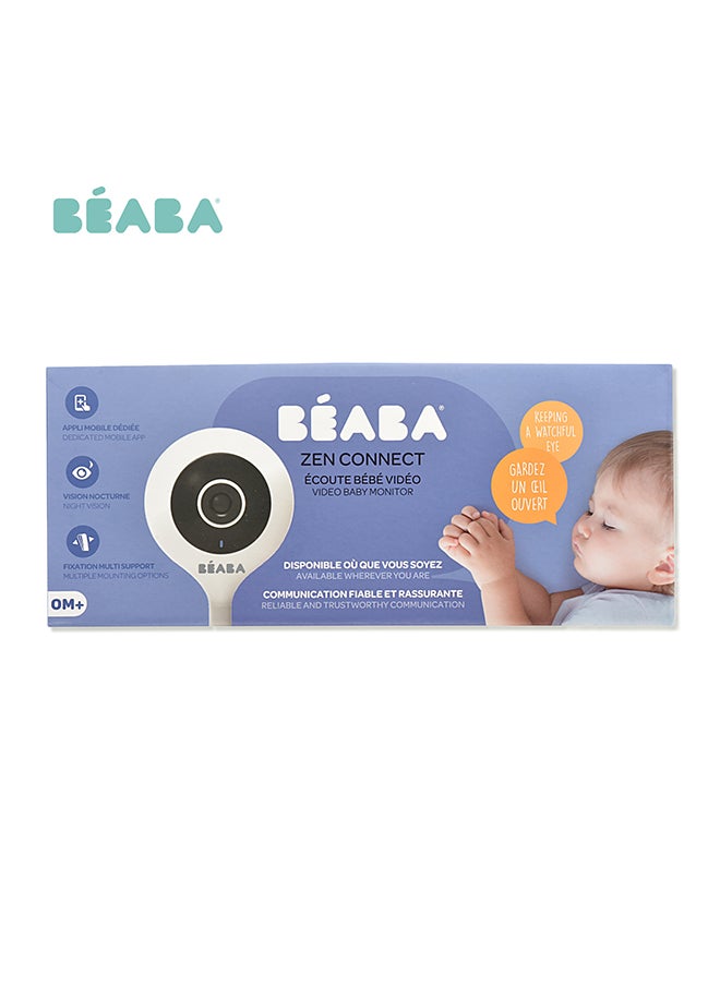 BEABA Zen Connect Smart Wi-Fi Baby Video Monitor – White  - Image 2