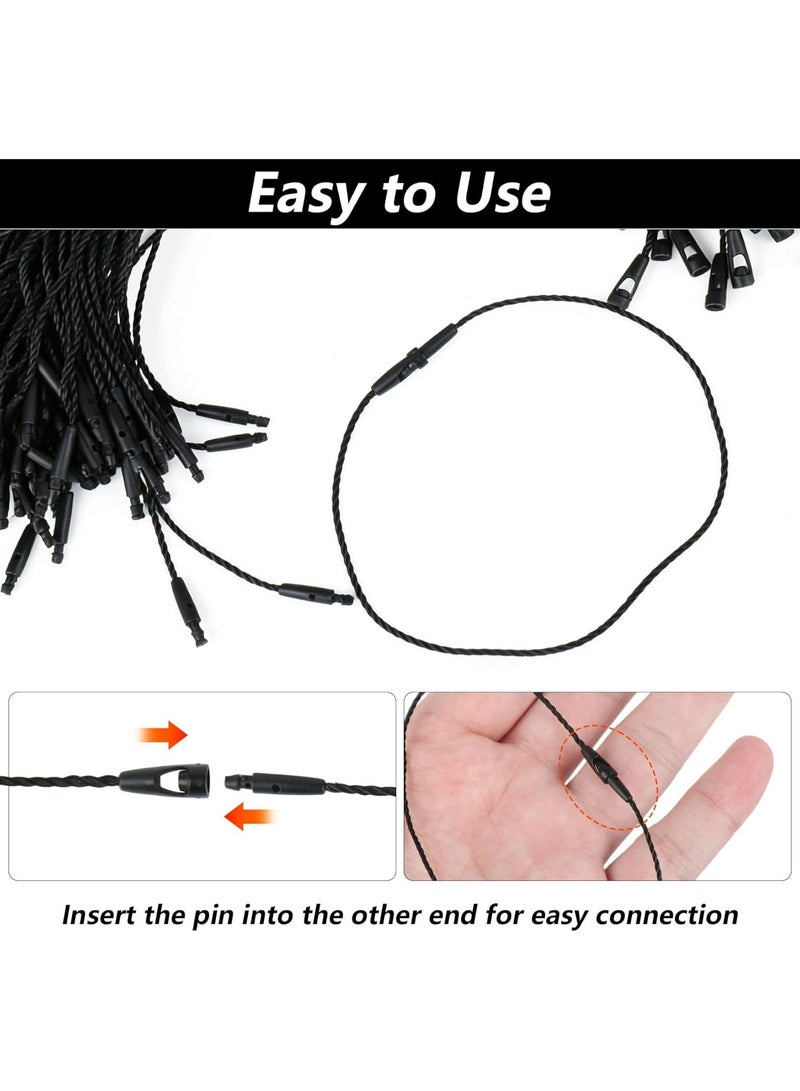 JCD Hang Tag Nylon String, 100PCS Hang Tag String Snap Lock Cotton, Nylon String Snap Lock Pin Loop Fastener Hook Ties for Clothes Tags, Luggage Label - Image 4