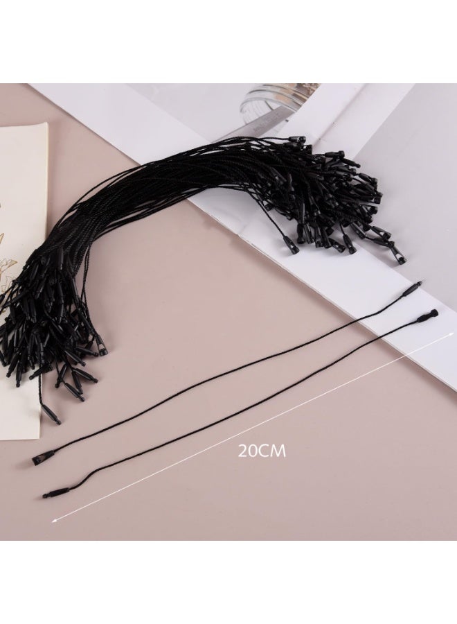 JCD Hang Tag Nylon String, 100PCS Hang Tag String Snap Lock Cotton, Nylon String Snap Lock Pin Loop Fastener Hook Ties for Clothes Tags, Luggage Label - Image 2