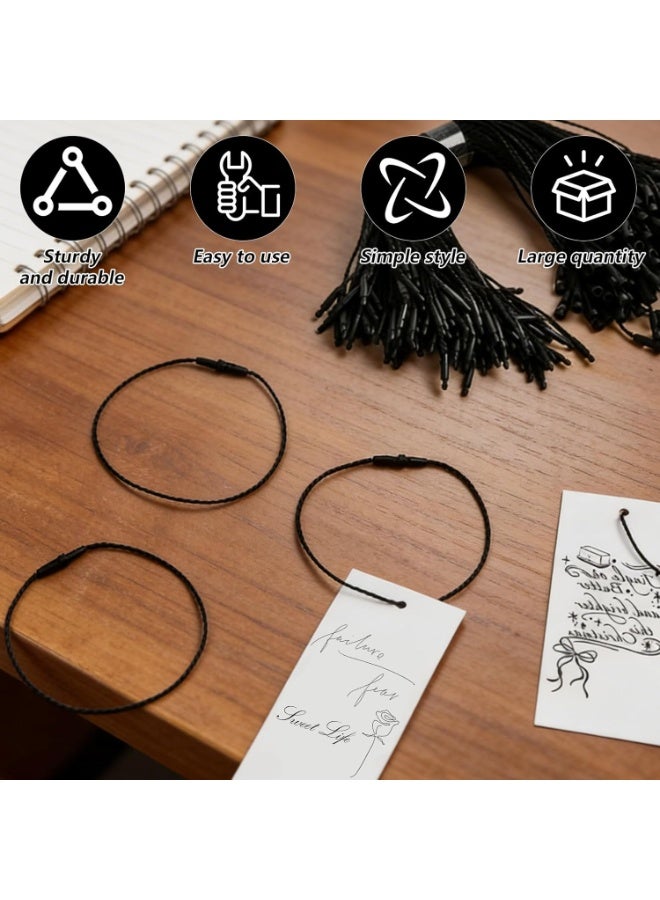 JCD Hang Tag Nylon String, 100PCS Hang Tag String Snap Lock Cotton, Nylon String Snap Lock Pin Loop Fastener Hook Ties for Clothes Tags, Luggage Label - Image 3
